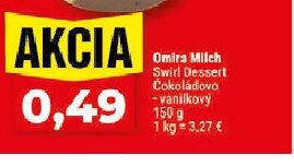 Omira Milch Swirl Dessert Čokoládovo - vanilkový