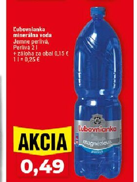 Ľubovnianka minerálna voda Jemne perlivá, Perlivá