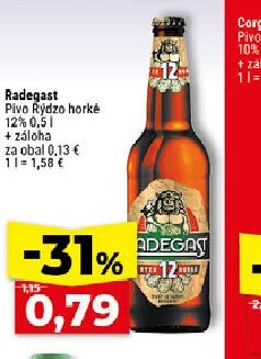 Radegast Pivo Ryze hořké 12%