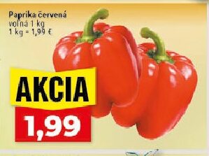 Paprika červená voľná