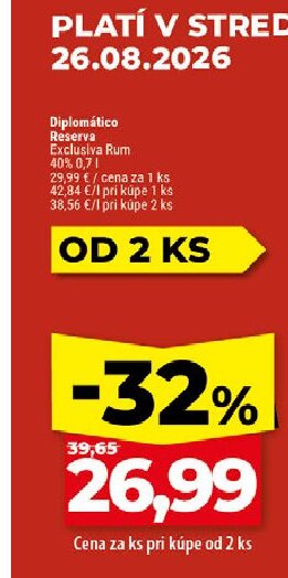 Diplomático Reserva Exclusiva Rum 40%