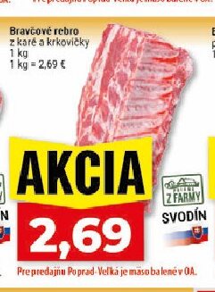 Bravčové rebro z karé a krkovičky