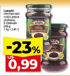 Lumarkt sterilizovaná cvikla jemne strúhaná, S chrenom