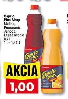 Caprio Plus Sirup Malina, Pomaranč, Jahoda, Lesné ovocie