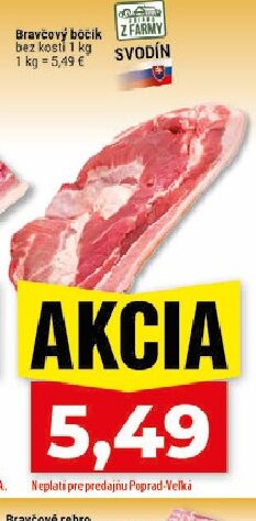 Bravčový bočík bez kosti