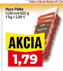 Hyza Párky hydinové