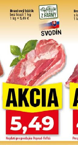 Z FARMY Bravčový bôčik bez kosti