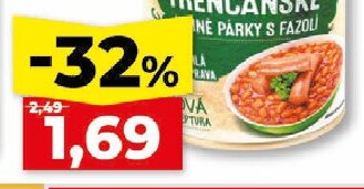 Hamé Trenčianske jemné párky s fazuľou