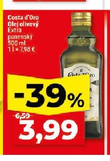 Costa d'Oro Olej olivový Extra panenský