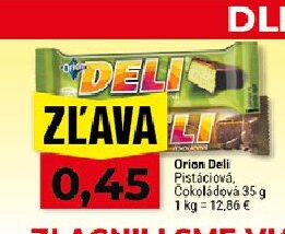 Orion Deli Pistáciová, Čokoládová