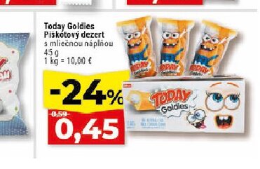 Today Goldies Piškótový dezert s mliečnou náplňou