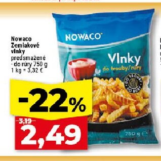 Nowaco Zemiakové vlnky predsmažené