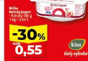Milko Grécky jogurt - 4 druhy
