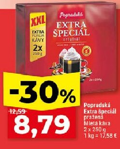 Popradská Extra špeciál pražená Mletá káva