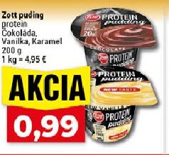 Zott puding protein Čokoláda, Vanilka, Karamel