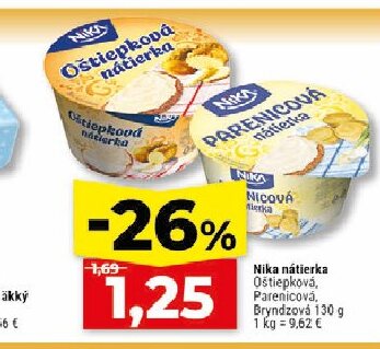 Nika nátierka Oštiepková, Parenicová, Bryndzová