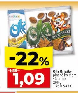Olla Oriešky plnené krémom