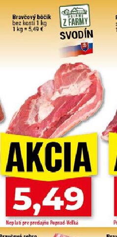 Bravčový bôčik bez kosti