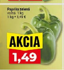 Paprika zelená