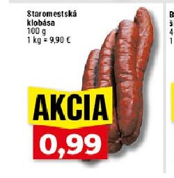 Staromestská klobása