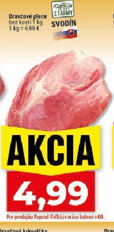 Bravčové plece bez kosti