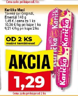 Karička Maxi Tavený syr Original, Ementál