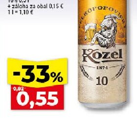 Velkopopovický Kozel Pivo svetlé 10%