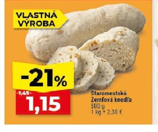 Staromestská Žemľová knedľa