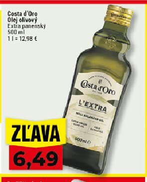 Costa d'Oro Olej olivový Extra panenský