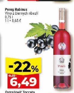 Pereg Rubinus Víno z čiernych ríbezlí