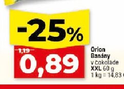 Orion Banány v čokoláde XXL
