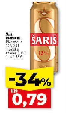 Saris Premium Pivo svetlé