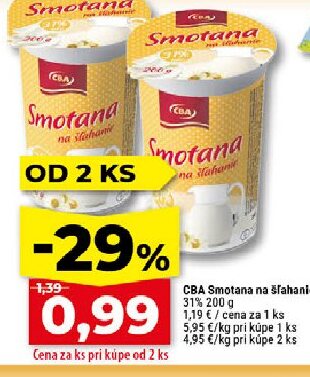 CBA Smotana na šľahanie