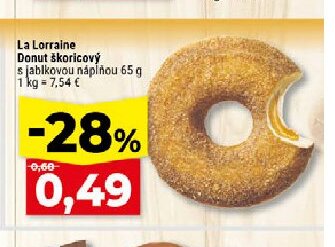 La Lorraine Donut škoricový s jablkovou náplňou