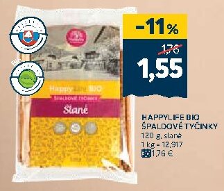 HappyLife Bio špaldové tyčinky