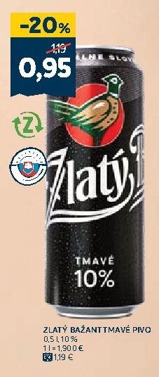 ZLATÝ BAŽANT TMAVÉ PIVO