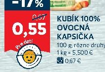 KUBÍK 100% OVOCNÁ KAPSIČKA