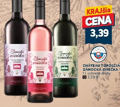 CHÂTEAU TOPOĽČIANKY ZÁMOCKÁ SVIEČKA VINO