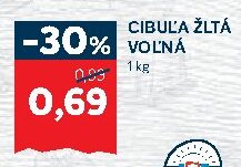 CIBUĽA ŽLTÁ VOĽNÁ