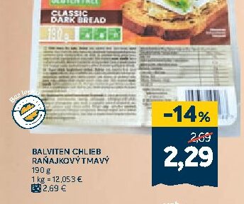 BALVITEN CHLIEB RAŇAJKOVÝ TMAVÝ