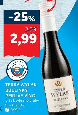 TERRA WYLAK BUBLINKY PERLIVÉ VÍNO