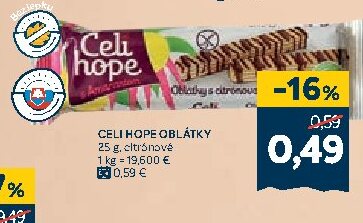 CELI HOPE OBLÁTKY citrónové