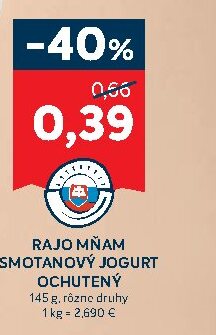 RAJO MŇAM SMOTANOVÝ JOGURT OCHUTENÝ