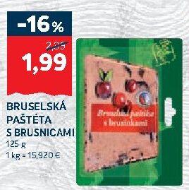 BRUSELSKÁ PAŠTÉTA S BRUSNICAMI