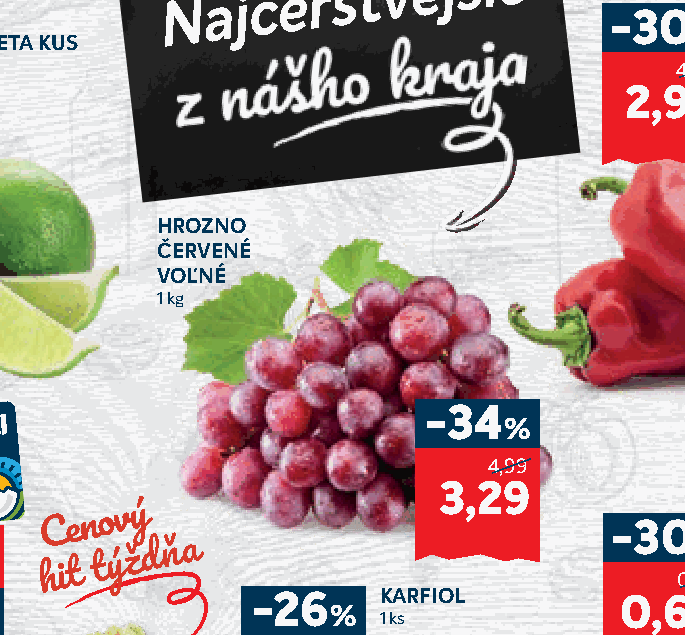 HROZNO ČERVENÉ VOĽNÉ