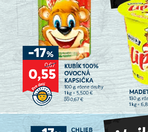 KUBÍK 100% OVOCNÁ KAPSIČKA