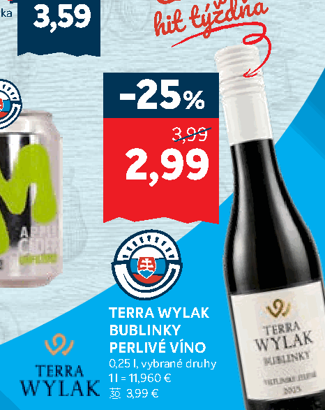 TERRA WYLAK BUBLINKY PERLIVÉ VÍNO