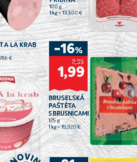 BRUSELSKÁ PAŠTÉTA S BRUSNICAMI
