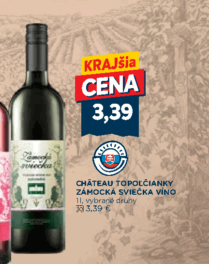 CHÂTEAU TOPOĽČIANKY ZÁMOCKÁ SVIEČKA VÍNO