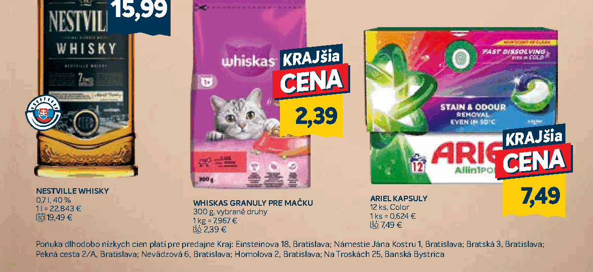 WHISKAS GRANULY PRE MAČKU